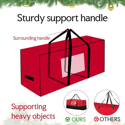 Skiennix Christmas Tree Storage Bag - Heavy Duty 600D Oxford Material for Up to 10 Ft Trees | Dampproof with Durable Handles & Dual Zipper