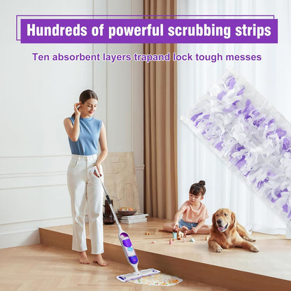 Skiennix Disposable Power Mop Pads - 30 Pack Refills for Swiffer Powermop | Multi-Surface Cleaning
