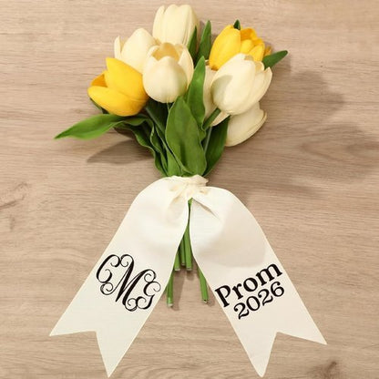 Hahafelt Custom Name Bouquet Sash - DIY Ribbon Kit for Weddings, Senior Night & Special Events
