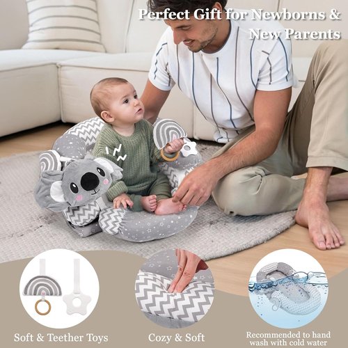 Koala 4-in-1 Tummy Time Mat - Educational Play Mat & Sitting Support for Infants 0-12 Months