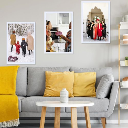 JCJMY 22.375x34 Picture Frame - White Wall Gallery Frame for Horizontal & Vertical Photos