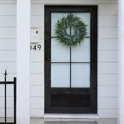 Eucalyptus Wreath - 26" Large Artificial Greenery for Front Door | All-Season Home Decor (Green)