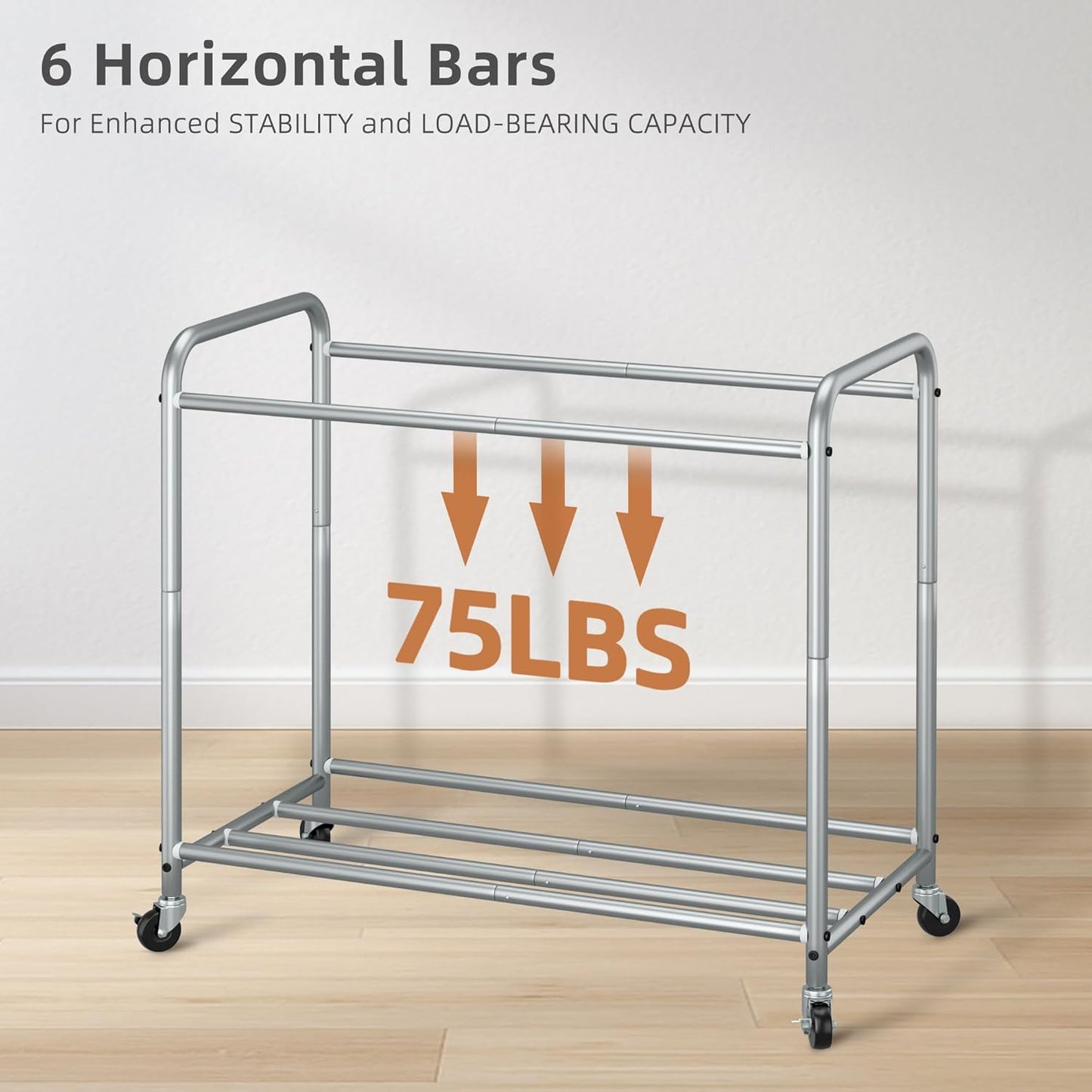 Storage Maniac 3-Section Laundry Sorter - 35.6 Gal Hamper Cart with Lockable Wheels & Removable Bags | Gray