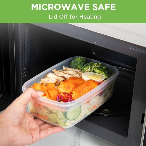 10-Pack Airtight Food Storage Containers by [Brand Name] - BPA-Free Meal Prep | Pink, 47.3oz Each