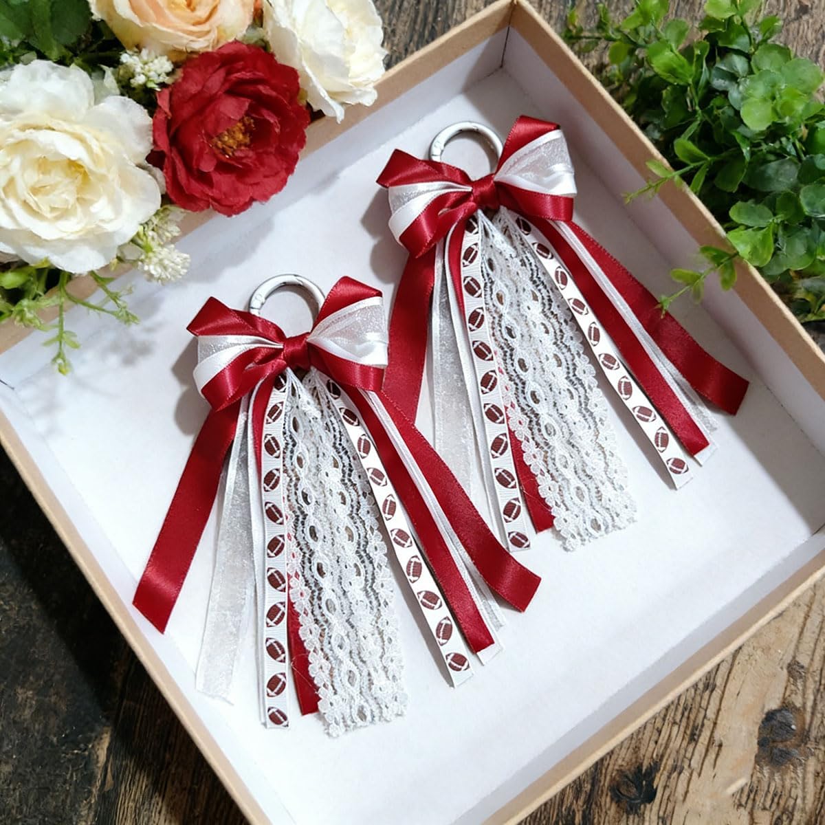 Skiennix Boot Charms - Detachable Lace Bowknot Accessories for Cowgirl Boots | 2 Pcs Set