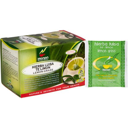 Hierba Luisa Lemongrass Tea 25 Herbal Tea Bags | Natural Lemon Grass Teabags from Peru