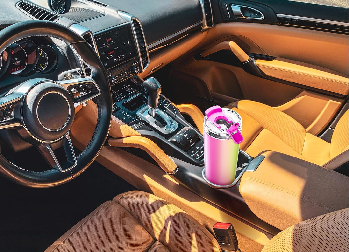 Meoky 24 oz Travel Coffee Mug - Stainless Steel Insulated Tumbler | Leak-Proof Lid, Keeps Drinks Hot for 8 Hours or Cold for 24 Hours, Fits Car Cup Holder (Night)