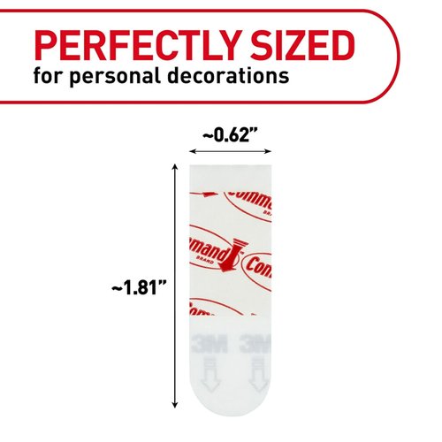 Command Poster Strips - 64 Damage-Free Hangers for Easy Wall Decor | No Tools Required, White Adhesive