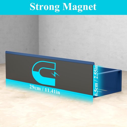 HuggieGems Magnetic Spice Storage Rack - 4 Pack Royal Blue Organizer for Refrigerator & Oven