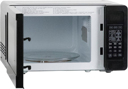 West Bend Microwave Oven - 700 Watts Compact Design with 6 Pre-Set Cooking Settings | 0.7 Cu.Ft., Black