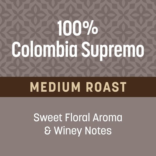 Don Francisco's 100% Colombia Supremo Whole Bean Coffee - Medium Roast 100% Arabica, 20 oz Bag
