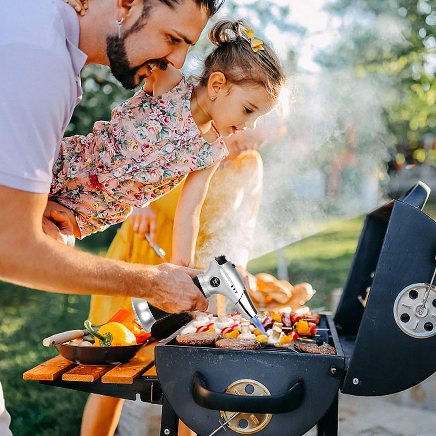 TBTEEK Butane Torch - Adjustable Flame Kitchen Torch with Safety Lock for Cooking, BBQ & Baking