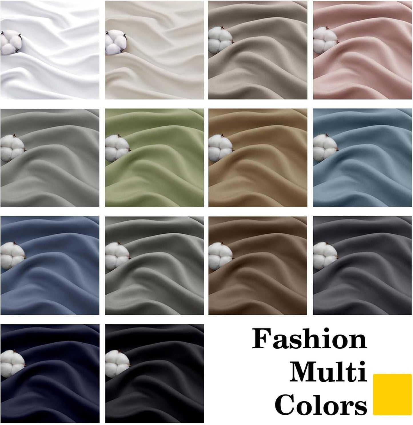 Skiennix Blackout Curtains - Soft Solid Room Darkening Thermal Insulated - 63 Inch Length, 2 Panels Set