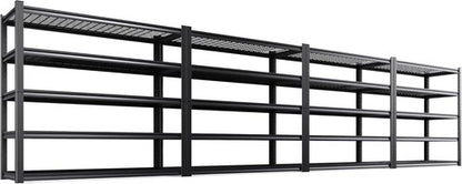 Heavy Duty Metal Shelving Unit by Set of 4 | 3500 lbs Capacity, Adjustable 5-Tier Storage Rack - 72"x59"x20"