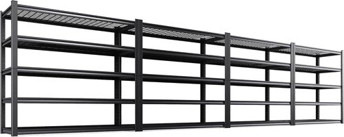 Heavy Duty Metal Shelving Unit by Set of 4 | 3500 lbs Capacity, Adjustable 5-Tier Storage Rack - 72"x59"x20"