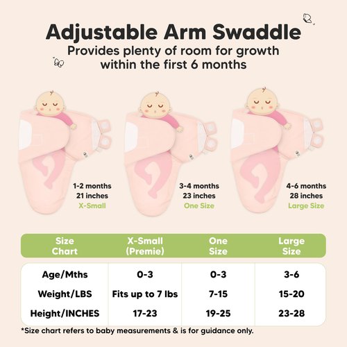 3-Pack Organic Baby Swaddle Sleep Sacks - Swaddles for Newborns, Infant 3-6 Months, Baby Girls, Boys, Soft & Snug Newborn Sleep Sack, Nursery Swaddling Blankets (Angelic, L)