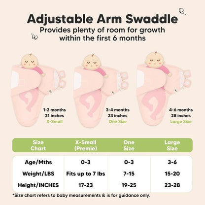 3-Pack Organic Baby Swaddle Sleep Sacks - Swaddles for Newborns, Infant 3-6 Months, Baby Girls, Boys, Soft & Snug Newborn Sleep Sack, Nursery Swaddling Blankets (Angelic, L)