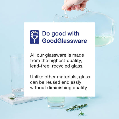 Vintorio GoodGlassware Highball Glasses (Set of 4) 13.5 oz - Tall Drinking Glass with Heavy Base - for Water, Juice, Cocktails, and Beverages - Dishwasher Safe, Perfect for Kitchen & Bar