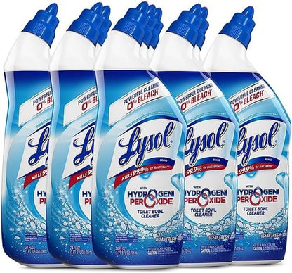 Lysol Toilet Bowl Cleaner - Ocean Fresh Scent | 24 oz. Bottle | 9-Pack for Ultimate Freshness