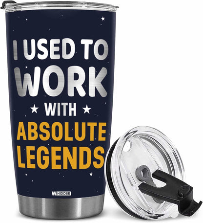 WHIDOBE Gift For Leaving Coworker - I Used To Work With Absolute Legend - Retirement Gifts - Leaving Gifts for Boss, Colleague - Going Away, Farewell Goodbye Workplace Gift For Coworker