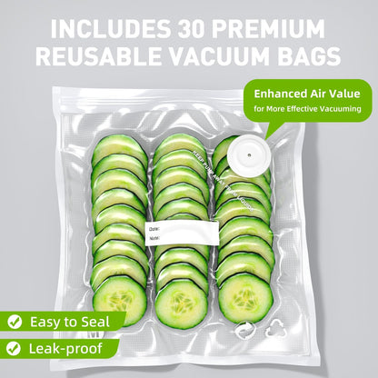 Skiennix Handheld Vacuum Sealer - Portable USB Rechargeable Food Storage Saver for 5X Freshness