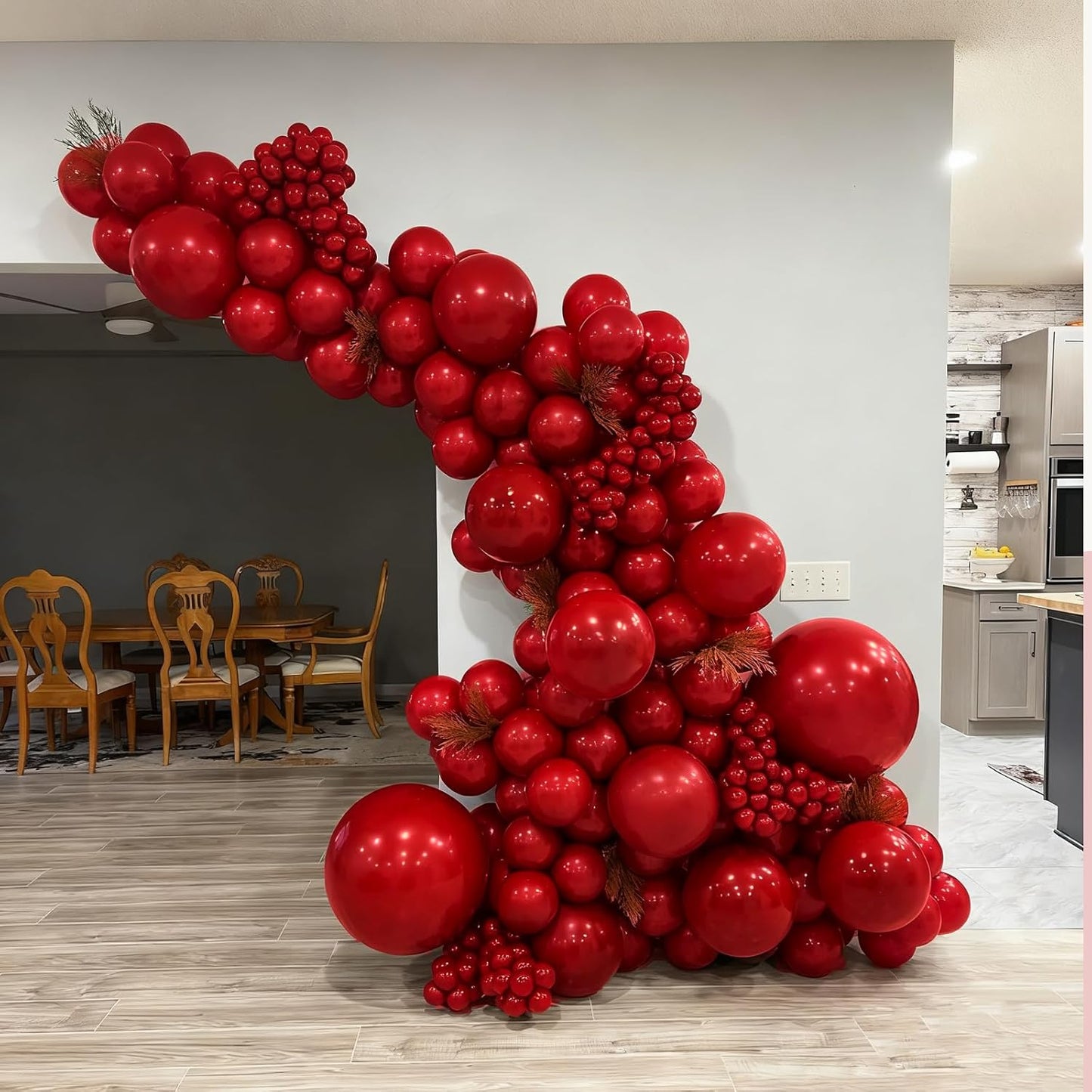 Skiennix Dark Red Balloon Arch Kit - 122pcs in Various Sizes for Wedding, Bridal Shower & Birthday Decor