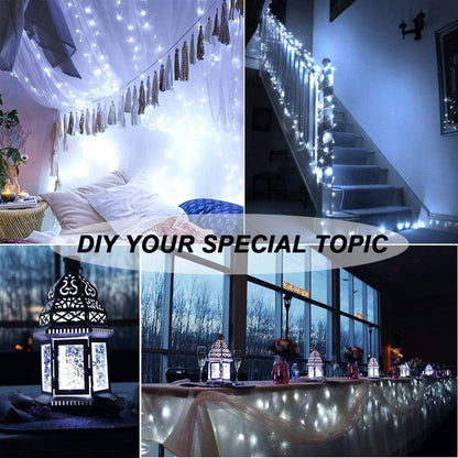 Skiennix 24 Pack Fairy Lights - Battery Operated 7ft 20 LED Mini Twinkle String Lights | Waterproof Silver Wire for Weddings & Christmas Decor