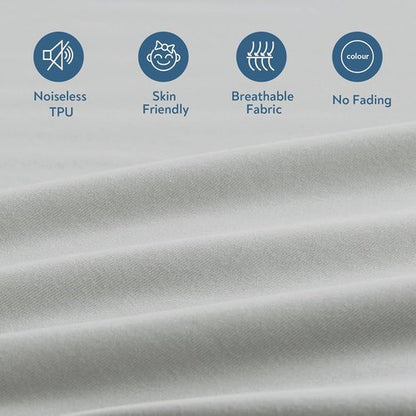 Magik & Kover Twin Mattress Protector - Waterproof Fitted Cover 2 Pack | Machine Washable, Grey