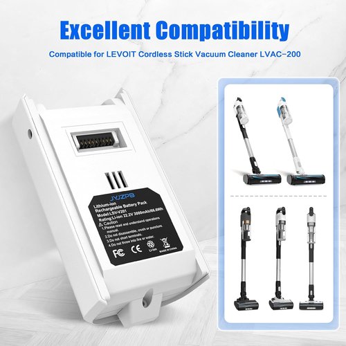 Levoit Replacement Battery - Upgrade Lithium-Ion 3000mAh for LVAC-200 Cordless Vacuum | 22.2V