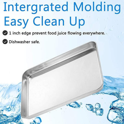 Bastwe Cookie Sheet Set - Commercial Grade Stainless Steel Baking Pans | Non-Toxic & Easy Clean