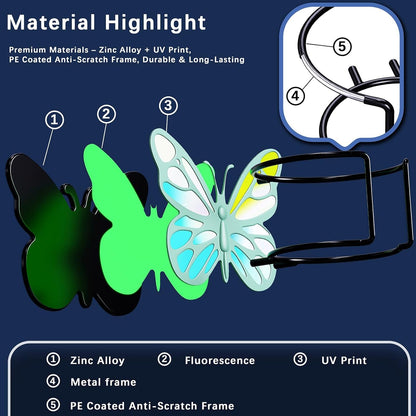 Stanley Butterfly Magnetic Fridge Cup Holder - Glow-in-the-Dark Design, Space-Saving Tumbler Organizer
