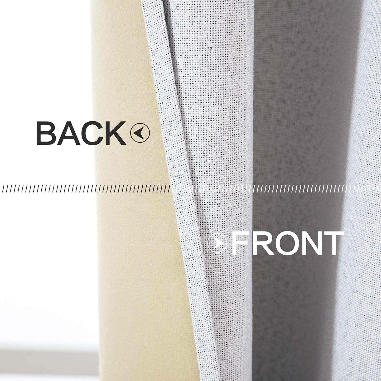 MIULEE Blackout Curtains - 100% Thermal Insulated Room Darkening Drapes | Grayish White, 42x63 Inch (2 Panels)
