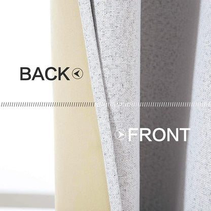 MIULEE Blackout Curtains - 100% Thermal Insulated Room Darkening Drapes | Grayish White, 42x63 Inch (2 Panels)