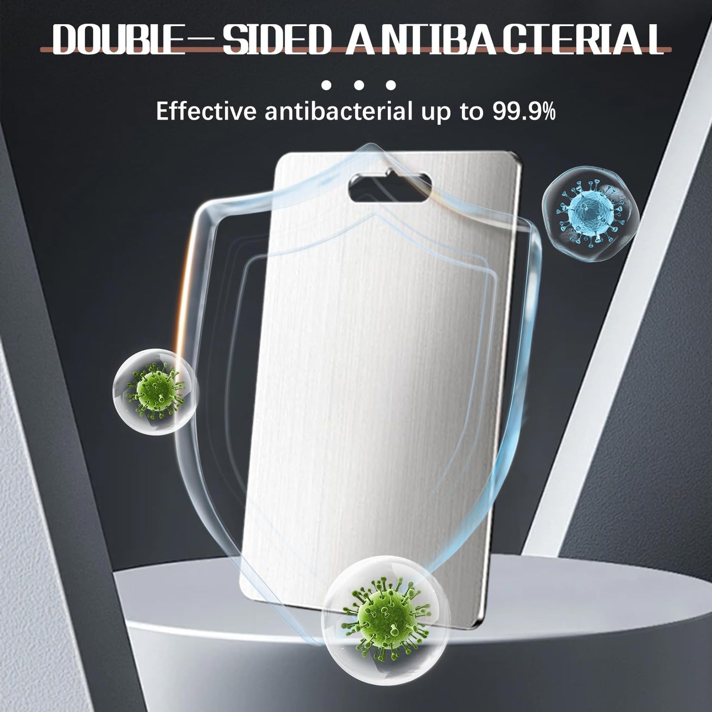 Tavano Cutting Board, Titanium Cutting Board 100% Pure Titanium, Scratch-Free and Hygiene, Qinux Cutium Cutting Boards, Tavano Cutting Boards for Meats, Vegetables Easy to Clean (3Pcs)