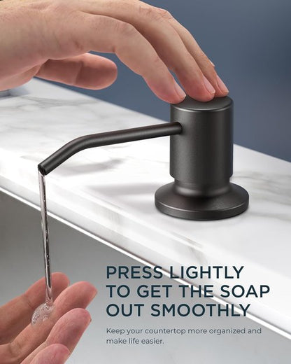 FORIOUS Black Kitchen Faucet - Pull Down Sprayer with Soap Dispenser | Classic High Arc Design for Farmhouse & RV