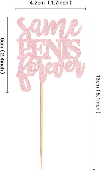 Ercadio 24 Pcs Cupcake Toppers - Pink Bachelor Party & Bachelorette Decorations | Bridal Shower & Valentine's Day