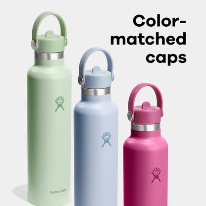 Hydro Flask Water Bottle - Insulated Stainless Steel - Leakproof Straw Lid, 24 Oz Agave Green