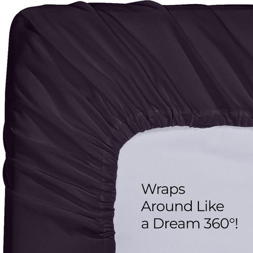 Utopia Bedding Full Fitted Sheet - Bottom Sheet - Deep Pocket - Soft Microfiber - Shrinkage and Fade Resistant - Easy Care -1 Fitted Sheet Only (Purple)