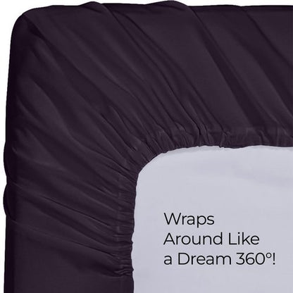 Utopia Bedding Full Fitted Sheet - Bottom Sheet - Deep Pocket - Soft Microfiber - Shrinkage and Fade Resistant - Easy Care -1 Fitted Sheet Only (Purple)