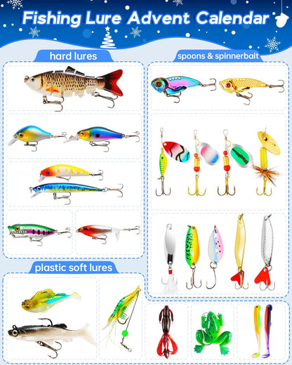 **Regine Switzerland Fishing Lure Advent Calendar 2025 - 24 Days of Christmas Surprises for Men & Teens**