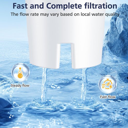 Cabiclean Replacement for Brita Filter, Brita Water Pitchers and Dispensers, Classic OB03, Mavea 107007, and More, NSF Certified Pitcher Water Filter, Half Year Filter Supply, 3 Count