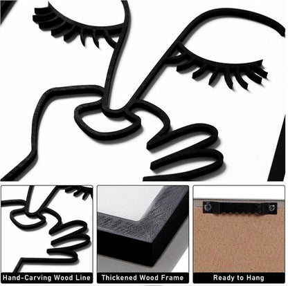 KIOSSUT 3D Wood Framed Bathroom Wall Art - Cute Black and White Toilet Pictures | Ready to Hang, 12 x 16 Inches