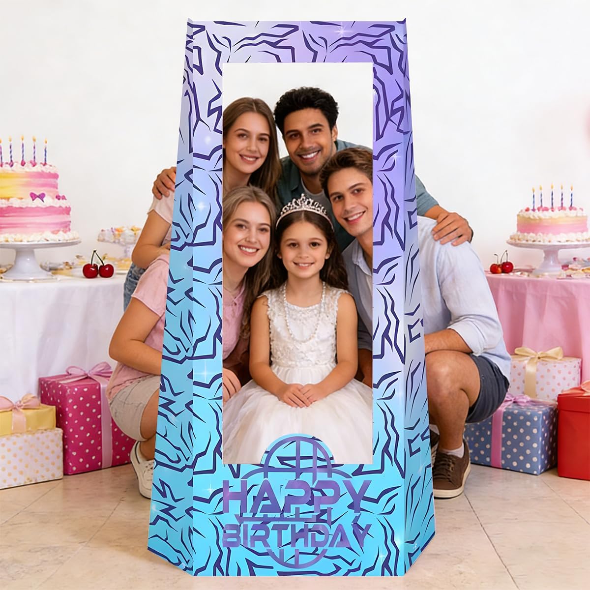Purple Demon | 4.9 Ft Tall Life-Size Cardboard Stand-In Decoration for Themed Parties
