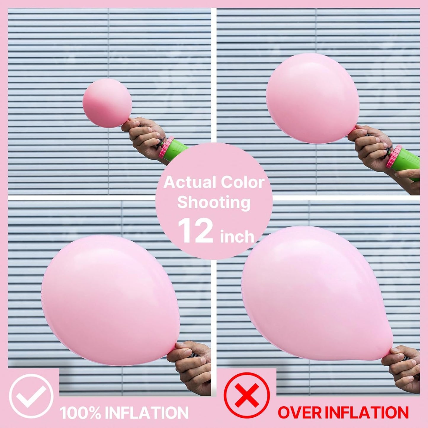 PartyWoo Light Pink Balloon Arch Kit - 127pcs in Various Sizes for Baby Shower & Birthday Decor