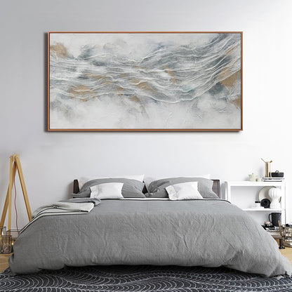 Skiennix Abstract Canvas Wall Art - Modern Framed Decor for Living Room | Large 29" X 58" Prints