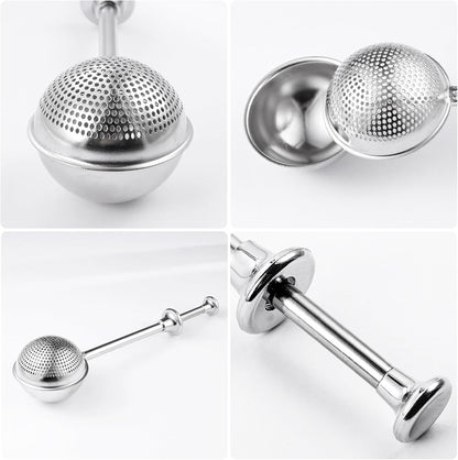 XVBITOR Sugar Shaker - Stainless Steel Powdered Sugar Dispenser with Fine Mesh and Spring Handle