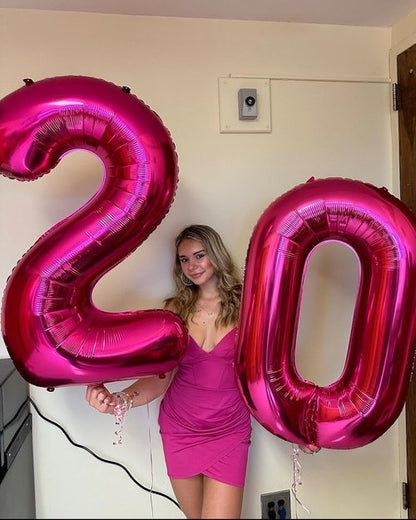 Hot Pink Number Balloon - 40 Inch 0 Balloon for Birthday Decorations | Perfect Pink Party Supplies