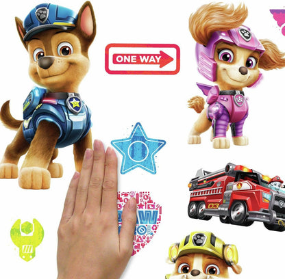 RoomMates Paw Patrol Movie Wall Decals - Easy Peel and Stick Decor for Kids' Rooms
