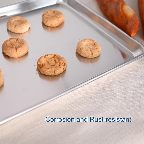HARDURA Aluminum Baking Sheet Pan - 18”L x 13”W x 1”H | 12-Pack Cookie Sheets for Oven Use