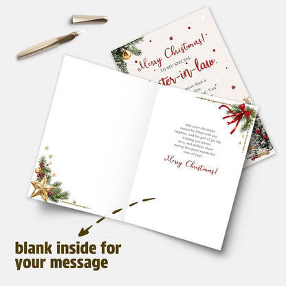 Regine Switzerland Christmas Card - Heartfelt Holiday Greeting for Sister-in-Law | Special Gift Idea